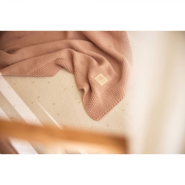 Couverture bébé 100x150 cm Cosy Knit Wild Rose