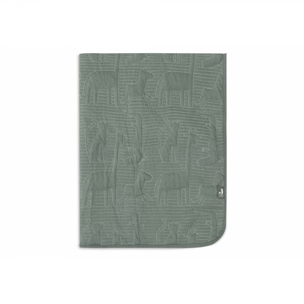 Couverture bébé 100x150 cm Jungle Jambo Ash Green et Laurel