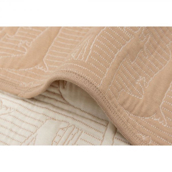 Couverture bébé 100x150 cm Jungle Jambo Biscuit et Oatmeal