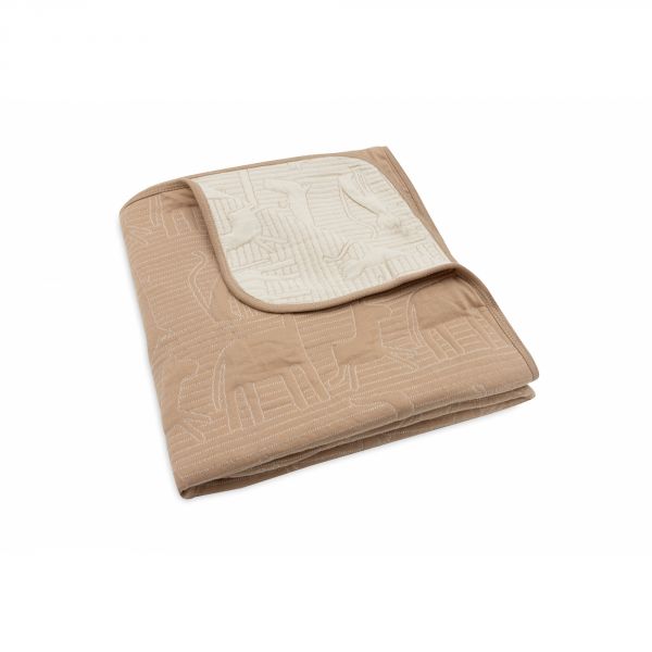 Couverture bébé 100x150 cm Jungle Jambo Biscuit et Oatmeal
