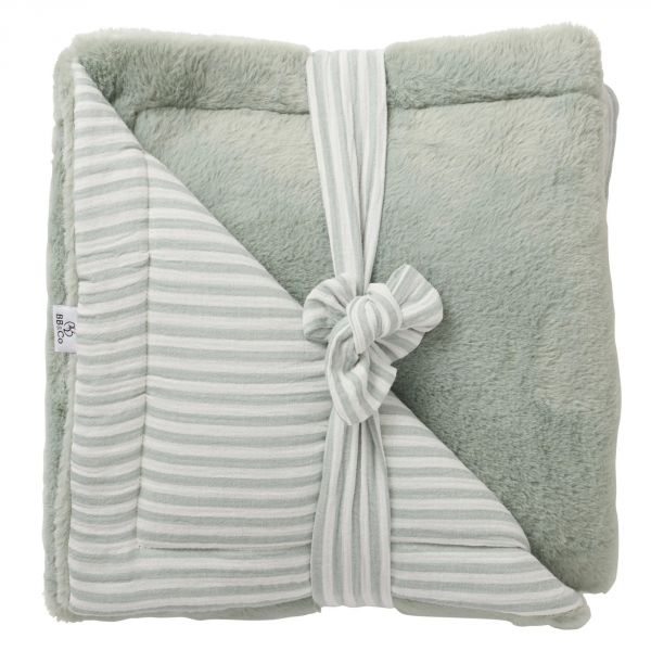 Couverture Luxe microfibre Soft Stripes vert de gris