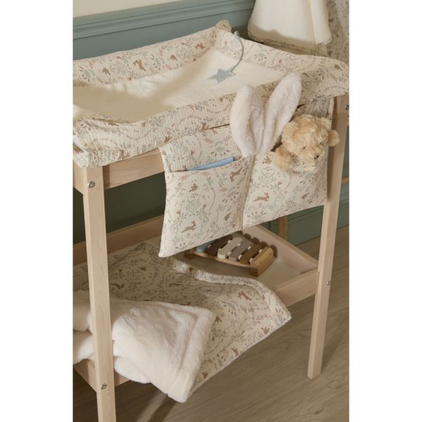 Couverture luxe microfibre avec fausse fourrure 70 x 100 cm Jardin enchanté