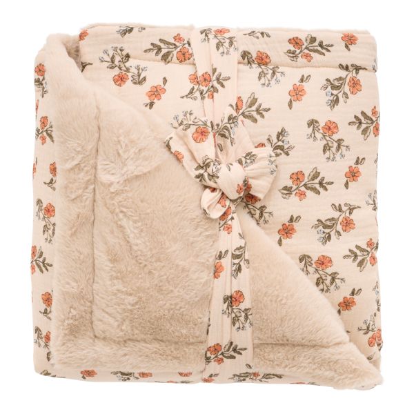 Couverture luxe microfibre avec fausse fourrure 70 x 100 cm Secret cottage