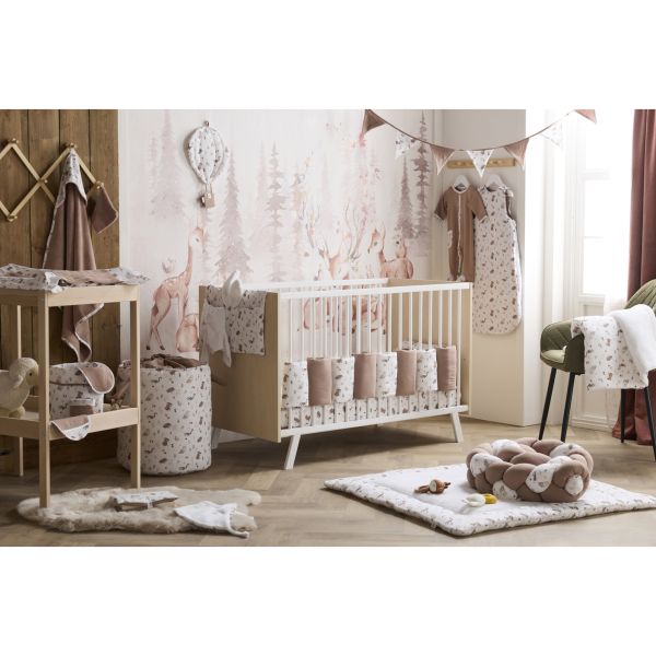 Couverture luxe microfibre avec fausse fourrure 70 x 100 cm Cosy Forest