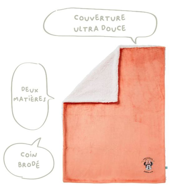 Couverture bi-matière Minnie 75 x 100 cm