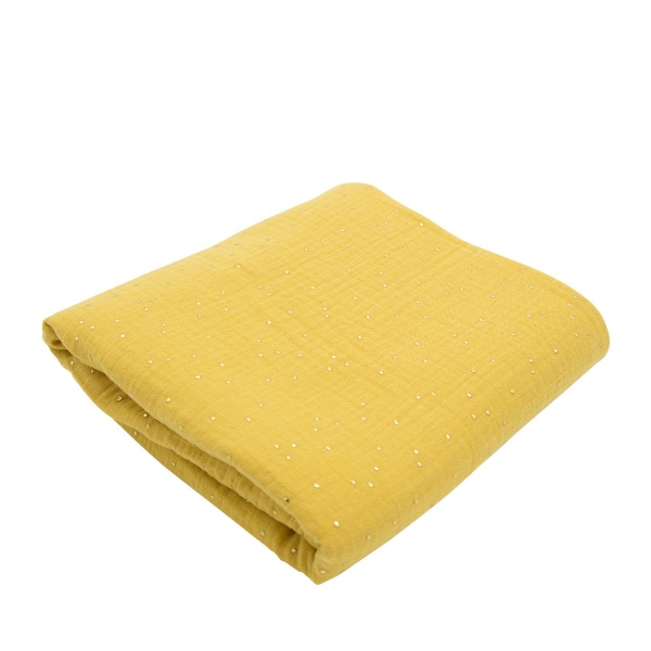 Couverture nid d'abeille écru personnalisable