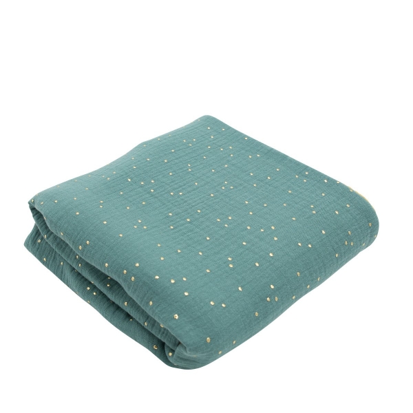 Couverture nid d'abeille Moutarde personnalisable