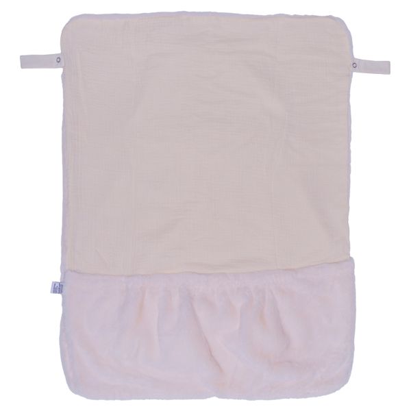 Couverture nomade fausse fourrure angora - Ivoire