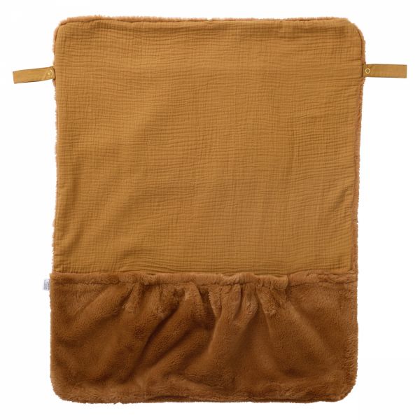 Couverture nomade fausse fourrure angora - havane