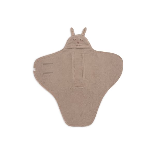 Couverture nomade portefeuille Bunny Cloudy Rib Milky Coffee