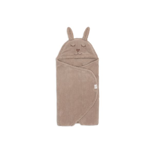 Couverture nomade portefeuille Bunny Cloudy Rib Milky Coffee