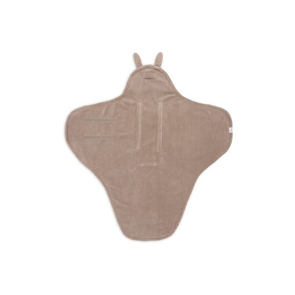 Couverture nomade portefeuille Bunny Cloudy Rib Milky Coffee