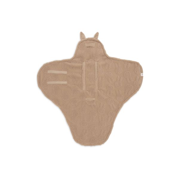 Couverture nomade portefeuille Miffy Jacquard Teddy Biscuit