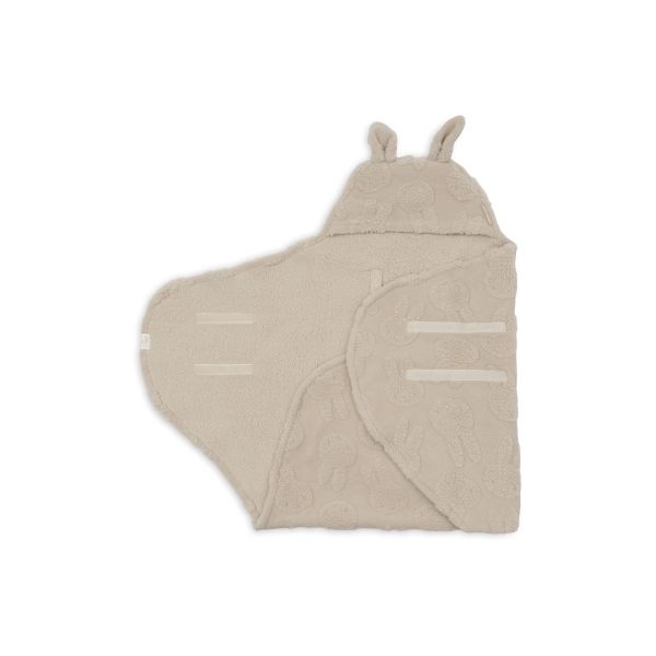 Couverture nomade portefeuille Miffy Jacquard Teddy Sand