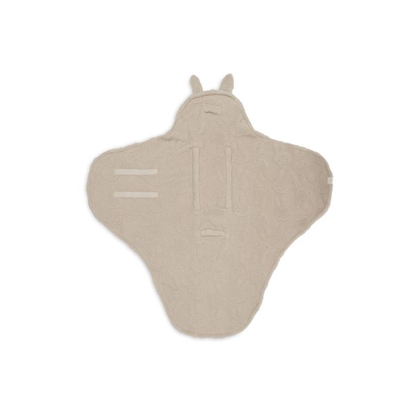Couverture nomade portefeuille Miffy Jacquard Teddy Sand