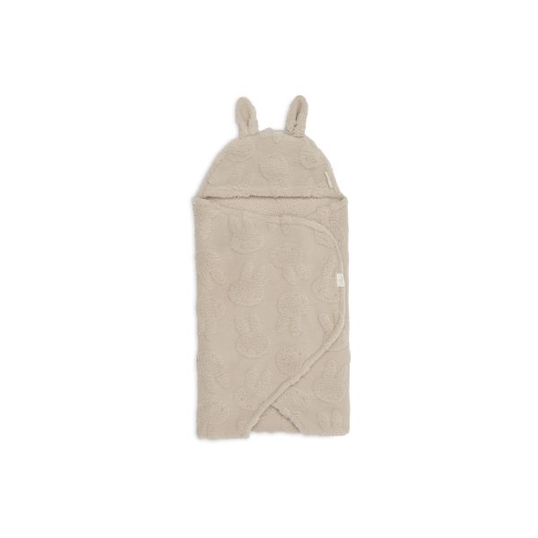 Couverture nomade portefeuille Miffy Jacquard Teddy Sand