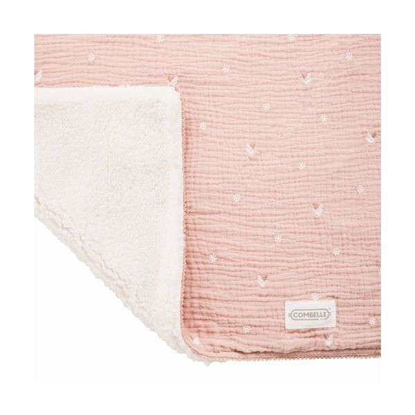 Couverture réversible 70 x 100 cm Bucolique rose