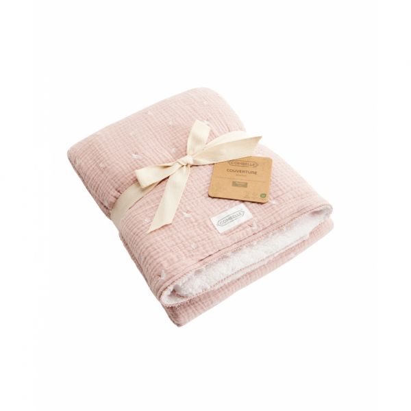 Couverture réversible 70 x 100 cm Bucolique rose