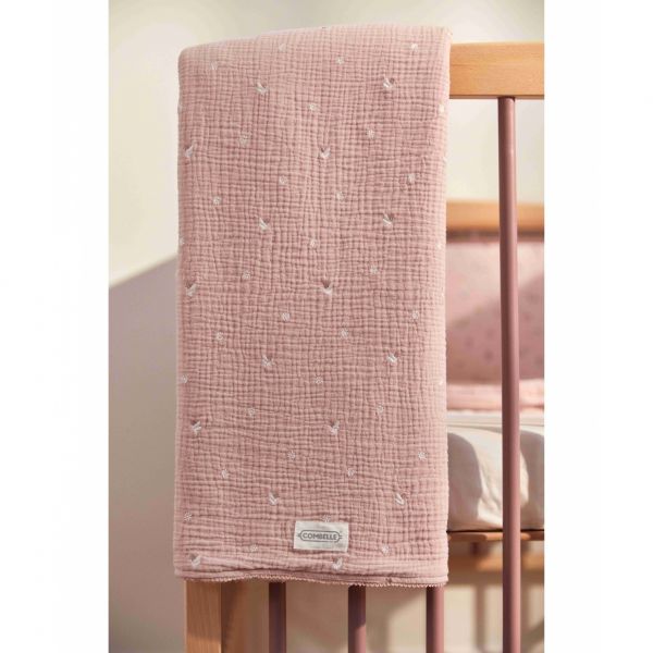 Couverture réversible 70 x 100 cm Bucolique rose