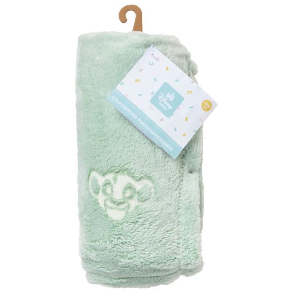 Couverture bi-matière phosphorescente 75 x 100 cm Roi Lion Cosy