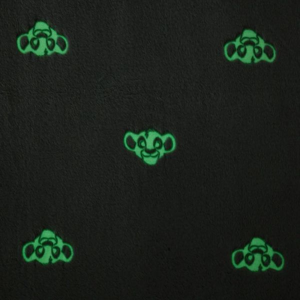 Couverture bi-matière phosphorescente 75 x 100 cm Roi Lion Cosy