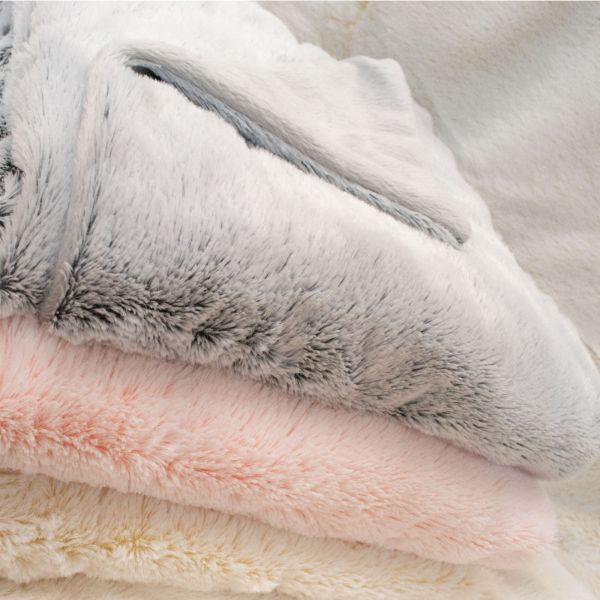 Couverture Microdoux snow doublée Lait fraise