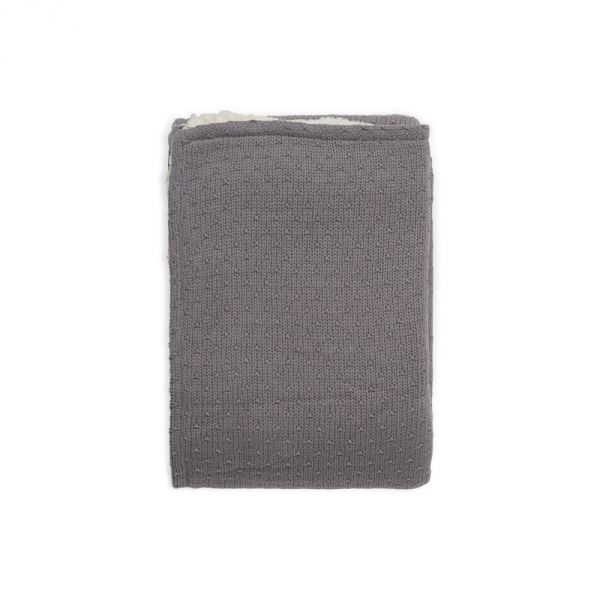 Couverture bébé 100x150 cm Bliss Knit Teddy Storm Grey