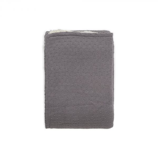 Couverture bébé 75x100 cm Bliss Knit Teddy Storm Grey