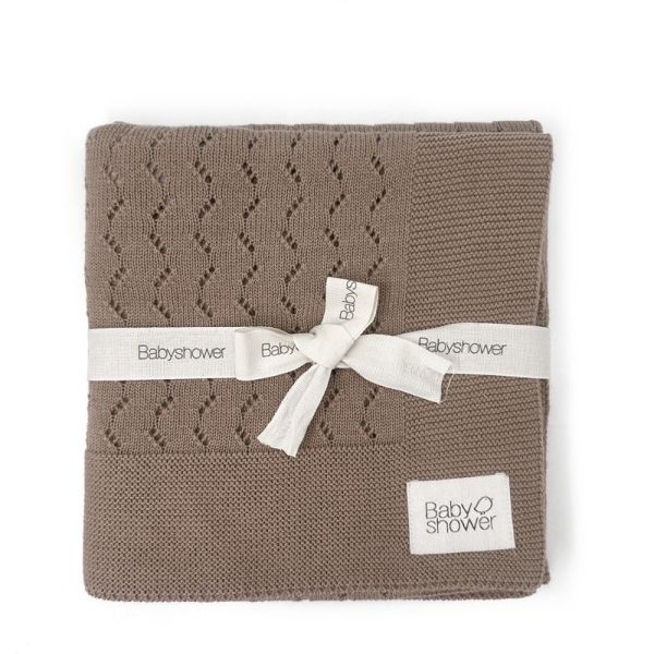 Couverture tricot classic Caramel glacé