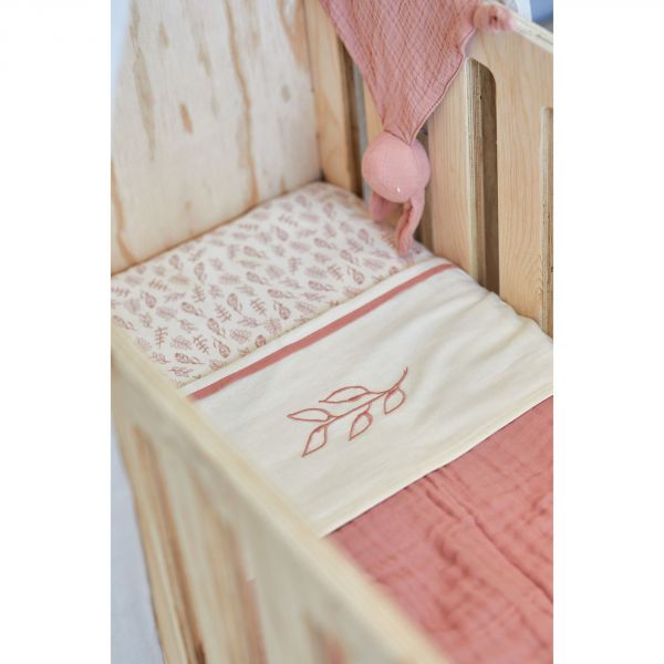 Couverture bébé 75x100 cm Wrinkled coton Rosewood