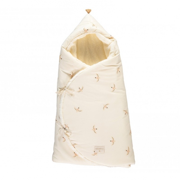 Nid d'ange coton bio Cozy 0-3 mois - Nude haiku bird