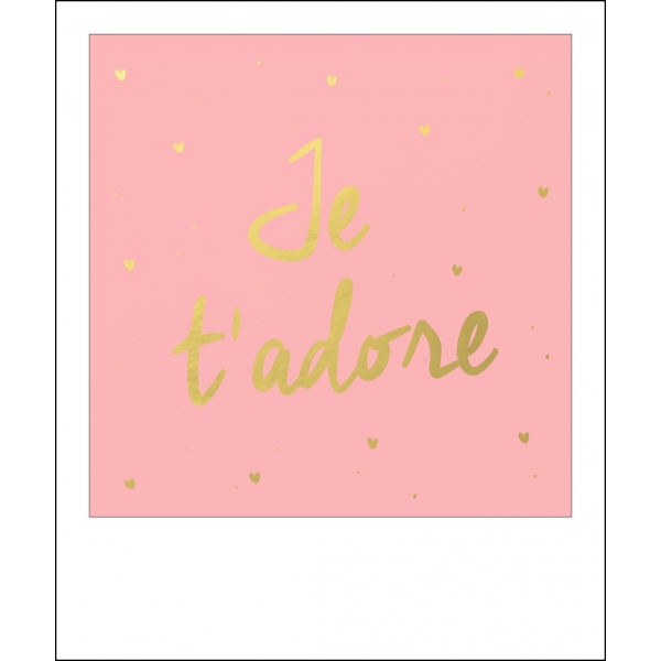 Carte Polaroid Je t'adore