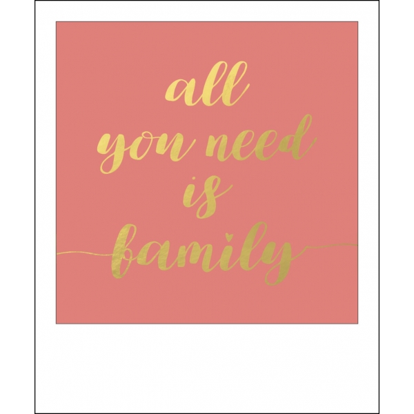 Carte Polaroid All you need is family