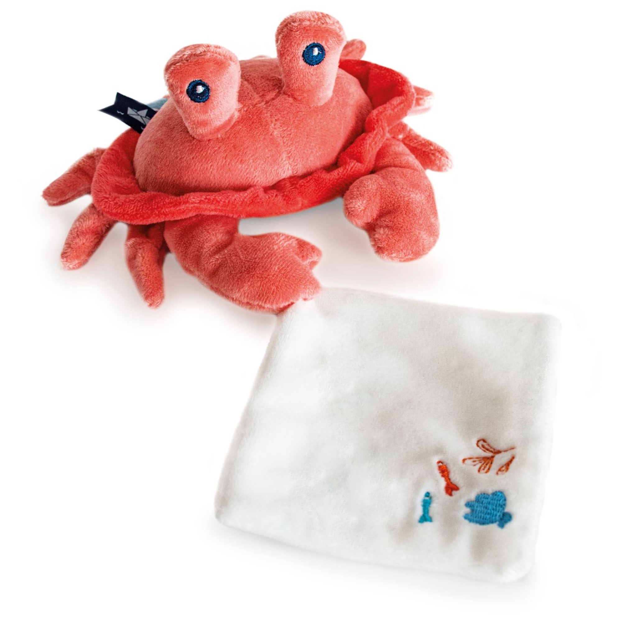 Doudou et compagnie Crabe avec doudou Corail