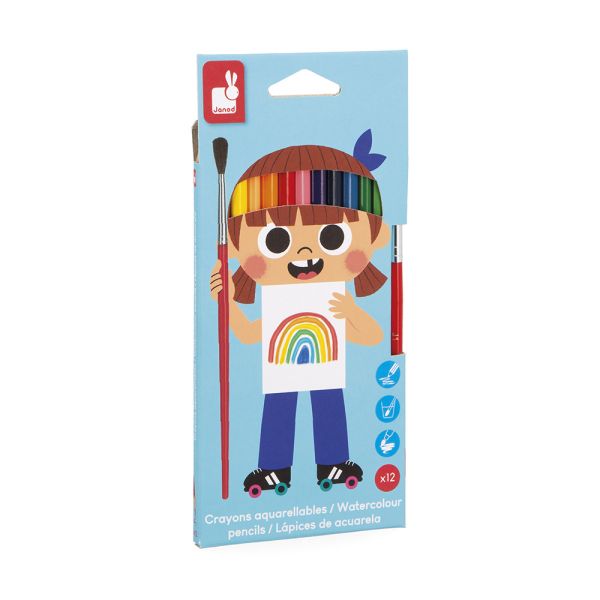 Set de 12 crayons de couleurs Aquarellables