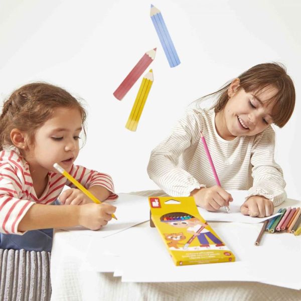 Set de 12 crayons de couleurs effaçables