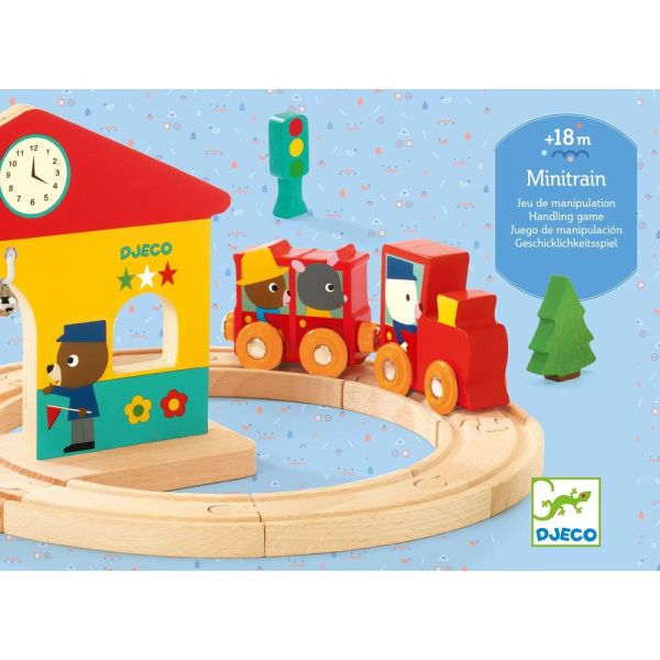 Minitrain avec circuit en bois
