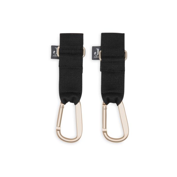 Lot de 2 crochets pour poussette Noir