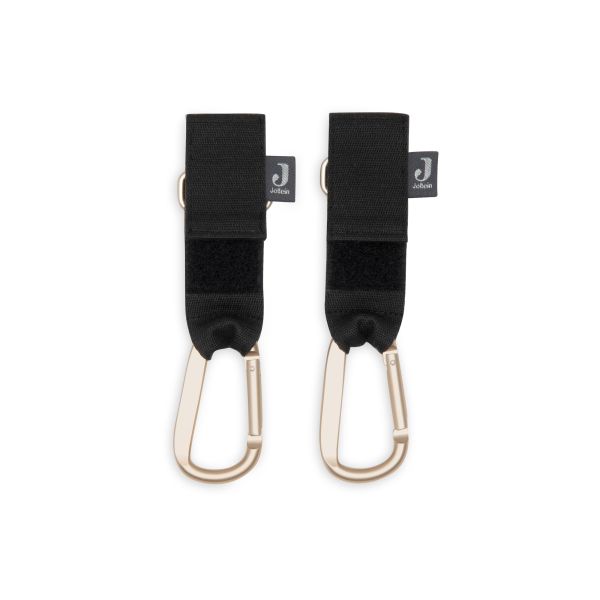 Lot de 2 crochets pour poussette Noir