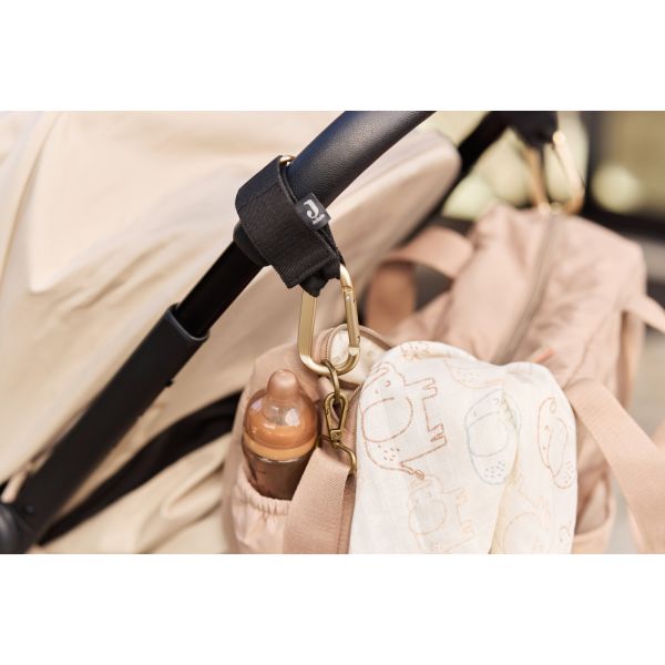 Lot de 2 crochets pour poussette Noir