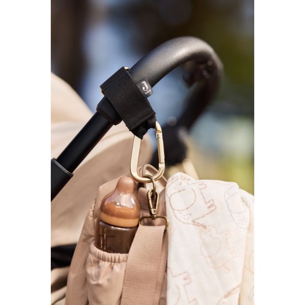 Lot de 2 crochets pour poussette Noir