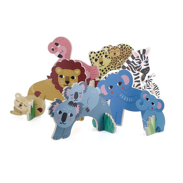 Jeu pour enfant Croquet en bois Animaux petit safari