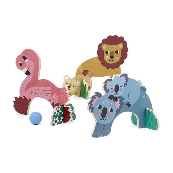 Jeu pour enfant Croquet en bois Animaux petit safari