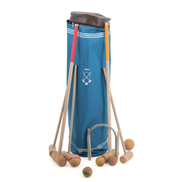 Jeu de croquet en bois familial