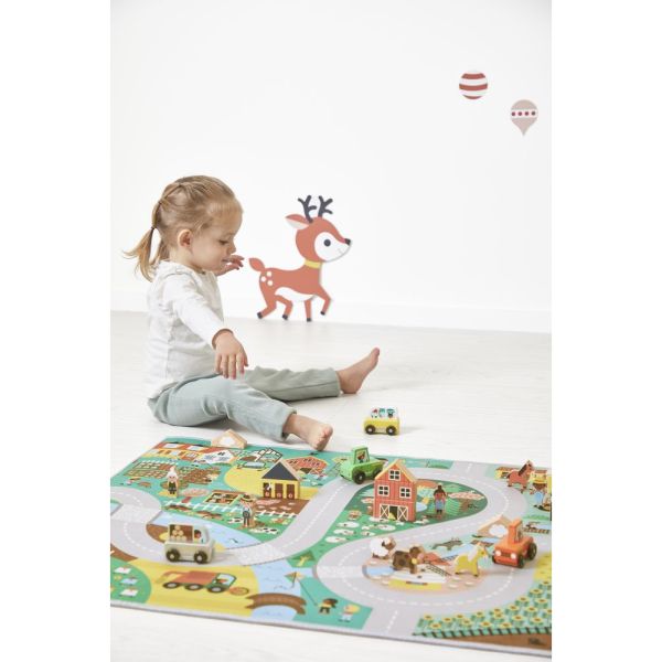 Tapis de jeu avec circuit Cross Roads Campagne