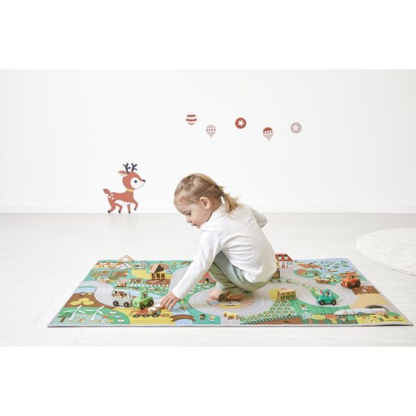 Tapis de jeu avec circuit Cross Roads Campagne