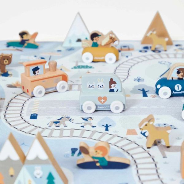 Tapis de jeu avec circuit Cross Roads La vallée blanche