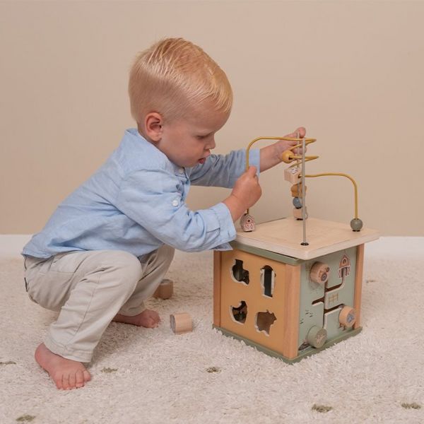 Cube d'activités en bois FSC Little Farm