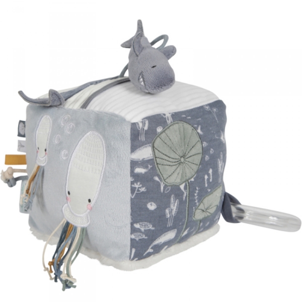 Cube d'activités Soft Ocean bleu
