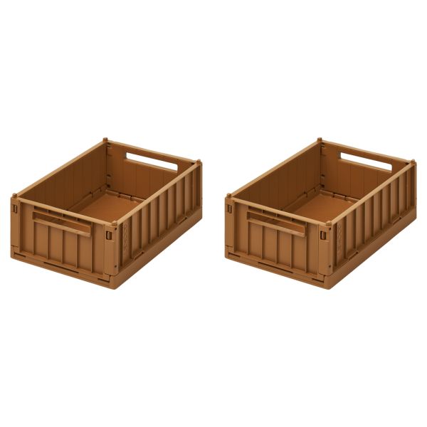 Lot de 2 boîtes de rangement Weston taille S Golden Caramel